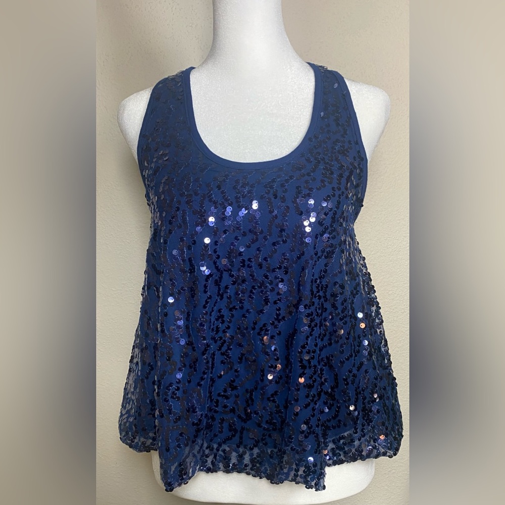 Kylee Sequins Razorback Crop Top